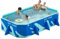 Piscina pieghevole fuori terra pieghevole non gonfiabile piscina quadrata in plastica dura per giardino sul retro