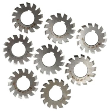 1set Straight Tooth Disc Bevel Gear No1-No8, Modulus Degrees HSS Gear Milling Cutter for CNC Milling Machine(M5.5)