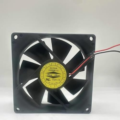 92MM Computer case fan， D90BM-12 DC12V 0.19A 9225 2-wire cooling fan