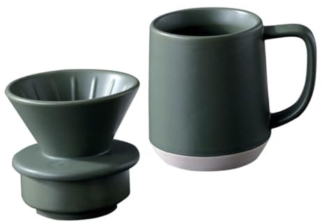 DIYEAH Tazze Filtro Per Caffè Manuale Tazze Filtro in Ceramica Da Caffè Manico Da Latte Portafiltro Per Casa