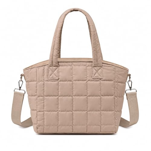 LOIDOU Lunch Box für Frauen Mädchen isoliert, Khaki | Große Lunch Tote Bag, Niedliche Lunchbox, Kühltasche, Für Arbeit Reisen Picknick