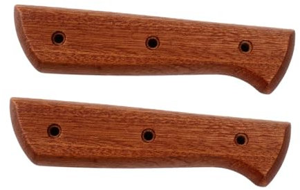 LeeQinersw Set of 2 Kitchen Knife Handle Replacements, Wooden Scales for DIY Projects, brown