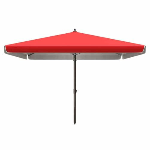 Ombrellone Da Giardino Rettangolare 2x2m 1.8x2.2m Ombrellone Decentrato Regolabile Ombrellone Da Mercato Antipioggia Parasole Da Esterno Piscina Terrazzo Air Vent Senza Base(Red,1.8x2.2m/6x7.2ft)