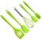 CIYODO 5 Pièces Boulangerie Fendu Ustensiles Cuisson Sûr Batteurs Silicium Spatule Flipper Anti-strict Pour Spatules De Cuisine Gadgets De Cuisine D'oeuf Gel De Silice Vert