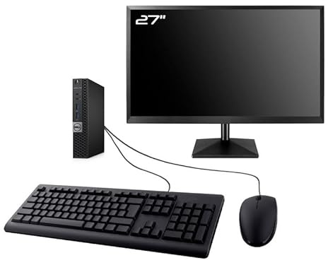 PC Dell 7040 Micro Schermo 27 Intel I7-6700T RAM 16GB SSD 4TB WiFi W11 (ricondizionato)