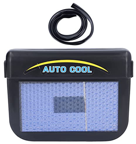 ANKROYU Ventilador de radiador de motor de automóvil Ankroyu, plástico para ahorro de energía solar con energía solar ventilador de automóviles de instalación fácil, ventilador de
