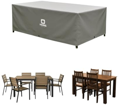 Home Source Duracover Waterproof Outdoor Patio Furniture Cover – UV Resistant 130g PE Knitting Cloth, Drawstring Closure for Garden & Rattan Sets, Protects Against Rain, Sun & Dust
