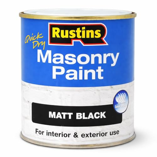 AXpower Inspirational Technology Empowering People Masonry Paint 250ml Black | Durable Exterior Paint for Brick, Stone & Concrete | Weather Resistant Finish