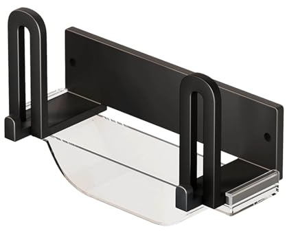 No Drill Router Shelf Carbon Steel Wall Mount WiFi Stand Adjustable Modem Rack Strong Hook Internet Box Organiser Broadband Equipment Holder (Black)