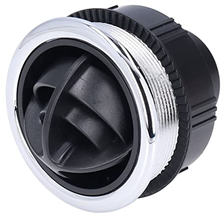 Dilwe Évent de Climatisation Rond ABS, Sortie de Climatisation, Trou de 87 Mm de Diamètre Extérieur de 75 Mm, Filetage de 48, Remplacement Direct, Installation Facile pour Camping-car, Bus, Voiture,