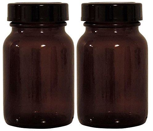 Viva-Haushaltswaren braunes Apothekerglas Set 2x 250ml inkl. Schraubverschluss & Etiketten made in Germany