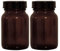 Viva-Haushaltswaren braunes Apothekerglas Set 2x 250ml inkl. Schraubverschluss & Etiketten made in Germany
