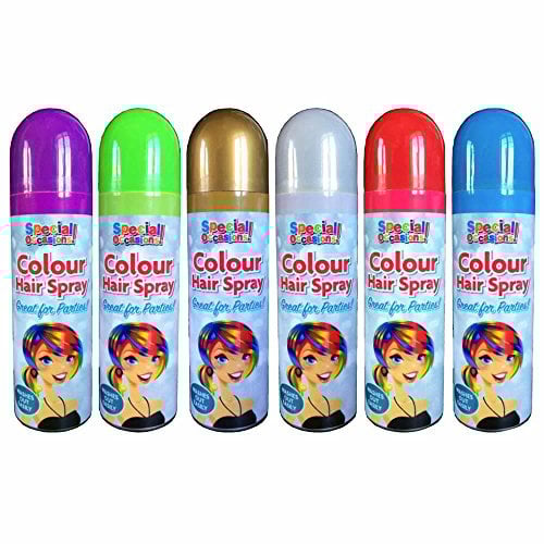 Temporary Colour Hair Spray Wash Out Party Fancy Dress Up Hairspray 200ml Can - Green