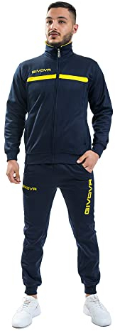 Givova Unisex Givova One Suit Full Zip Overall, blau/gelb, 3XL EU