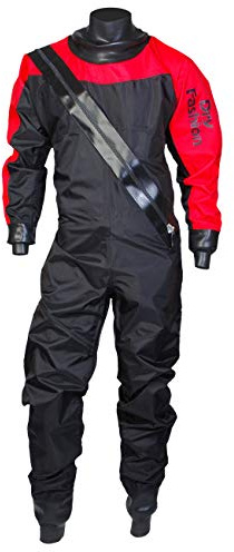 Dry Fashion Unisex Trockenanzug Sailing Standard Nylon, Farbe:schwarz/rot, Größe:L