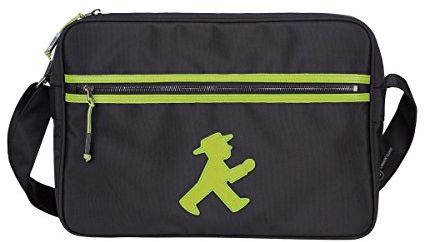 AMPELMANN Trainer | Sporttasche schwarz | 100% Polyester in Canvas Stil 37 x 26 x 10 cm