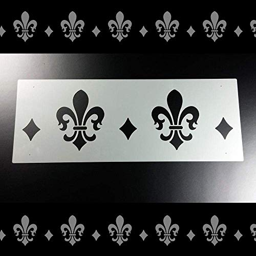 Schablone Bordüre Fleur de Lis Lys Lilie B2B09