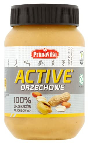 Aktivt jordnötssmör 100% jordnötter 470g PRIMAVIKA