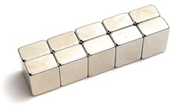 Generic Extreme Starke Eckige Magnete 10 x 5 x 8 mm N45 20 Stück Silber Rechteckig für Pinnwand Whiteboardmagnete