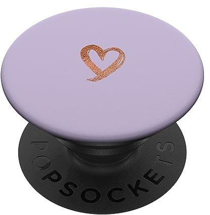 Designs for Girls Minimalistisch Pastell Lila Rose Herz PopSockets Klebender PopGrip für Handy