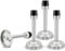 Door Stopper, 4 Inch Door Stops Wall Protector Brushed Nickel Long Doorstop Wall Mounted Silver Stainless Steel Door Stoppers with Sound Dampening Rubber Tip (4 Pack)