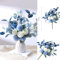 Künstliche Blumen,Unechte Blumen Deko Künstlich Chrysanthemum Gefälschte Seide Hortensien Dekoration Artificial Flowers Blumenarrangements Hochzeit Blumenstrauß Seidenblumen Tisch-Mittelstücke (Blau)