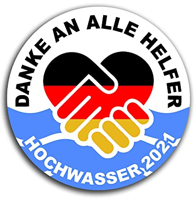 HW21 Aufkleber Hochwasser 2021 Flut Katastrophe AHR Eifel NRW 9cm #A5725