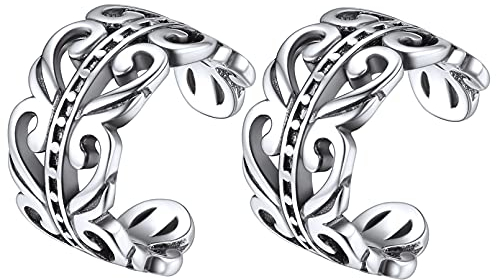 ChicSilver Damen verstellbarer Ohrclip 925 Silber Keltischer Knot Ohrklemme Nicht Piercing Celtic Knot Ohr Manschette mit Geschenkebox für Valentinstag Weihnachten