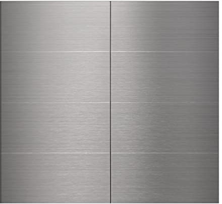 Lot de 40 panneaux de dosseret en aluminium brossé argenté brossé à décoller et à coller, 7,6 x 15,2 cm (aluminium brossé)