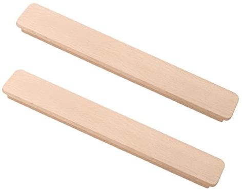 NANNAN0901 2 Piezas Tiradores de Armario de Cocina de Madera Manijas de Cajón de Tocador de Dormitorio de Madera Maciza Tiradores para Puertas de Armarios de Muebles,con Tornillos Hole distance 192mm