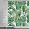 SDOTPMT 152x183cm Aquarelle Vert Feuilles de Palmier Rideau de Douche Été Tropical Plantes Botaniques de Bain Feuille de Banane Monstre Salle de Bain avec Crochets