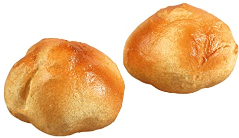 Deko Brötchen Sortiment Lebensmittel-Attrappe braun 2 Stück Dekoration 10 cm Ø