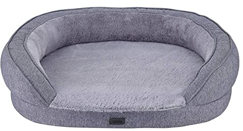 Nobby 61735 Orthopädisches Komfortbett oval AMCA grau; L x B x H: 78 x 62 x 18 cm