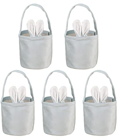 Jomewory Osterhasen Tasche, Wiederverwendbare Osterhasen Korb Eierbeutel, Tragbar, Osterhasen Korb Für Kinder, Schule, Zuhause, Partyzubehör, Dekorationen Mit Niedlichen Hasenohren