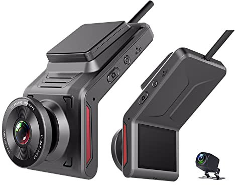 SZKJ 4G Dash Cam WIFI Inside, 2inch HD 1080P Mini Dash Cam, Dual Dashcams for Cars with Remote Monitor, Loop Recording, G-Sensor & GPS Tracking