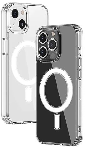 BRELIE Magnetic Phone Case with Privacy Screen Protector, Compatible with iPhone 14 Pro Max, MagSafe Wireless 20W Charging, Shockproof, Anti-Scratch Clear