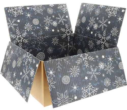 ratioform | Wellpapp-Faltkarton mit Innendruck Christmas | matt | Innenmaße 350 x 315 x 170 mm | VE 20 Stk