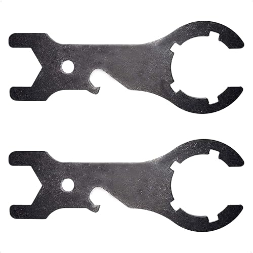 piber 2 Stück Metall Gasflaschenschlüssel für Gasflaschen, Outdoor Gas Schlüssel, Gasregler Schlüssel mit integriertem Flaschenöffner (Universal Schlüssel)