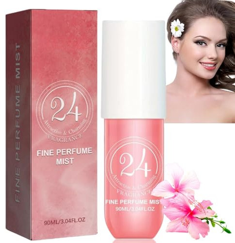 90ml Body Fragrance,Hair Mist Perfume,Fruity Body Spray Body Splash for Women,Elegant Body Perfume,Long Lasting Hair and Body Moisturising Spray,Hair & Body Fragrance Mist,Attract and Enchant