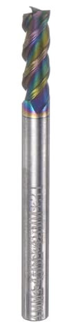 QUARKZMAN VHM-Fräser, 4 mm (5/32) φ, mit diamantähnlicher Kohlenstoffbeschichtung, 3 Schneiden, zum Fräsen von Aluminium, Kupfer und nicht-eisenhaltigen Metallen, 4 mm (5/32) Schaft