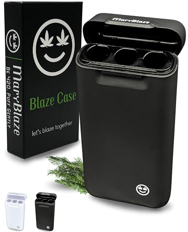 MaryBlaze Joint Hülle für 3 vorgedrehte Joints - das Joint Case als ideales Weed Zubehör - perfektes Kiffer Zubehör für unterwegs - die Joint Hüllen als Cannabis Zubehör mit Stil