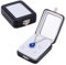 PH PandaHall 2pcs PU-Leder-Schmuckkoffer, Kleine Display Box Schwarze Edelstein-Vitrine Schmuck-Container mit klarem Fenster Cusion für kleine Gegenstände Diamond Displaying