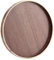 Plateau de Service Alimentaire Rond en Bois, Robuste, pour Usage Domestique et Hôtel, Assiette de Cuisine Couleur Noyer Noir, 27cm (Disque Couleur Noyer 24 cm)