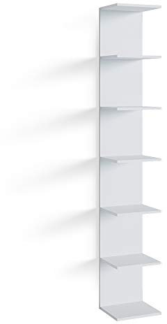Vicco Wandregal Kinderzimmer Paolo, Weiß, 30 x 190 cm mit 6 offenen Fächern