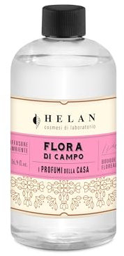 Helan Flora di Campo - Nachfüllpackung Heimduft, Nachfüllpackung Stick Diffusor, Moschusblumiger Heimduft, Raumduft Geschenkideen, 500 ml - Made in Italy