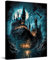 A98K Diamond Painting Erwachsene mit Rahmen 25x35cm, Diamant Painting Bilder Schloss, 5d Diy Leinwand Diamond-Painting Bastelset für Geschenke und Wandbilder Wohnzimmer