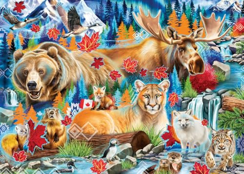 Ravensburger Wild Canada Puzzle mit 1000 Teilen, Majestätische kanadische Landschaften von der Künstlerin Sheena Pike, umweltfreundliche Materialien