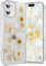 Riccase for iPhone 12 Case Clear with Real Dried Flower Patterns, Shockproof Transparent Soft TPU Protective Bumper Slim Glitter Cute Floral for iPhone 12/iPhone 12 Pro Phone Case, Daisy