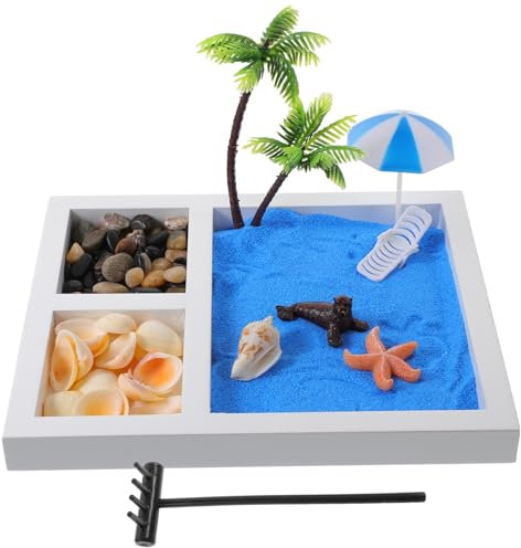 Hohopeti Deko Strand 1 Set Miniatur Sandstrand Mikro Landschaftsdekoration Im Japanischen Stil Für Kreative Gestaltung Perfekte Strand Deko Für Zuhause Oder Garten Ideal Für Sammler Und