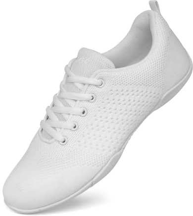 Asyusyu Weiß Cheerleader Schuhe Mesh Tanzsneaker Damen for Cheerleading Line Dance Aerobic-40EU